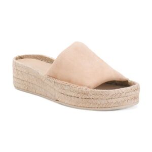 Vince Jesse Espadrille Sandals Slides - Tan Beige - Size 8
